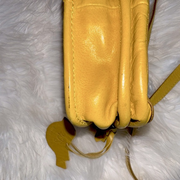 White Stuff Yellow Leather Crossbody EUC - Picture 7 of 12